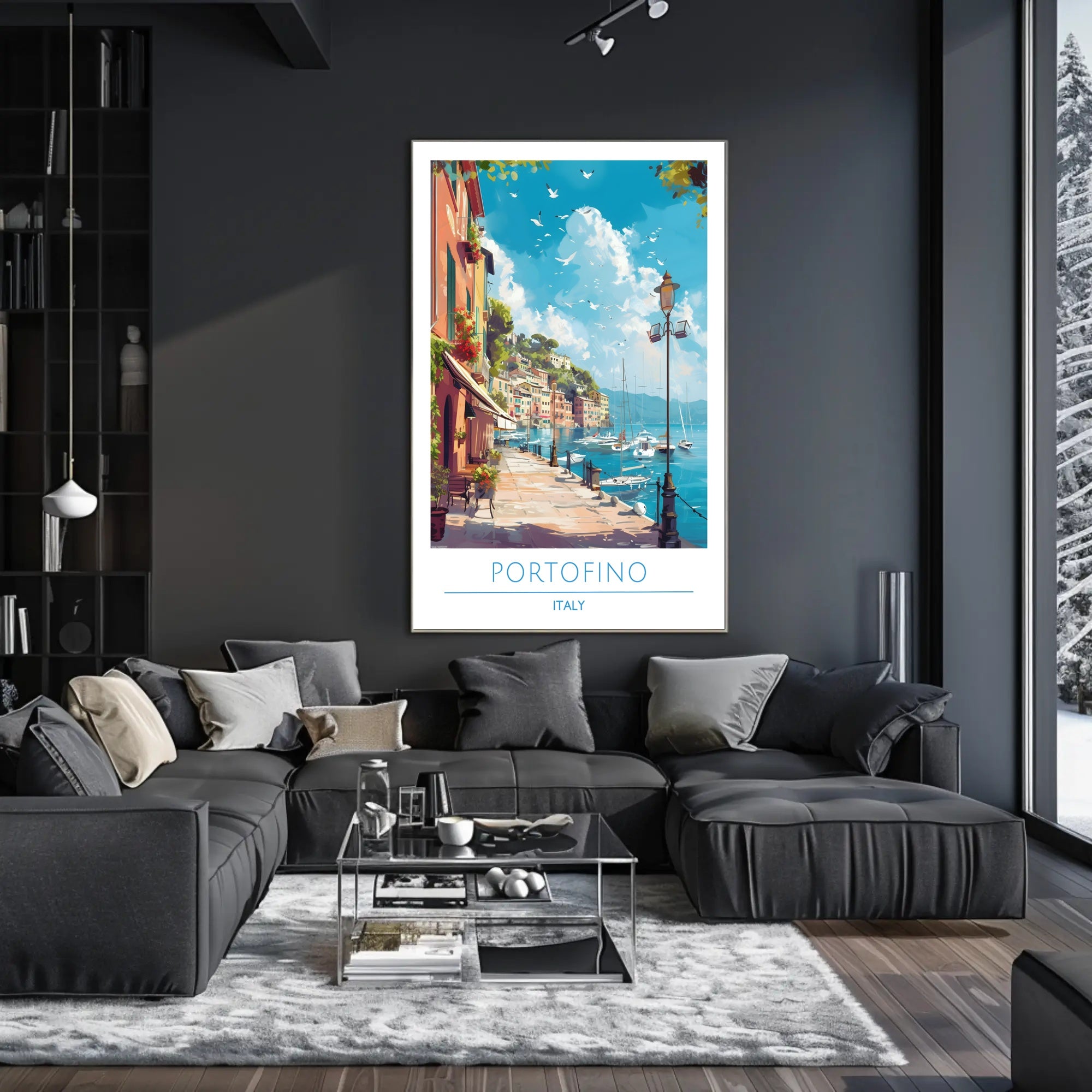 Portofino Seaside Village Travel Poster