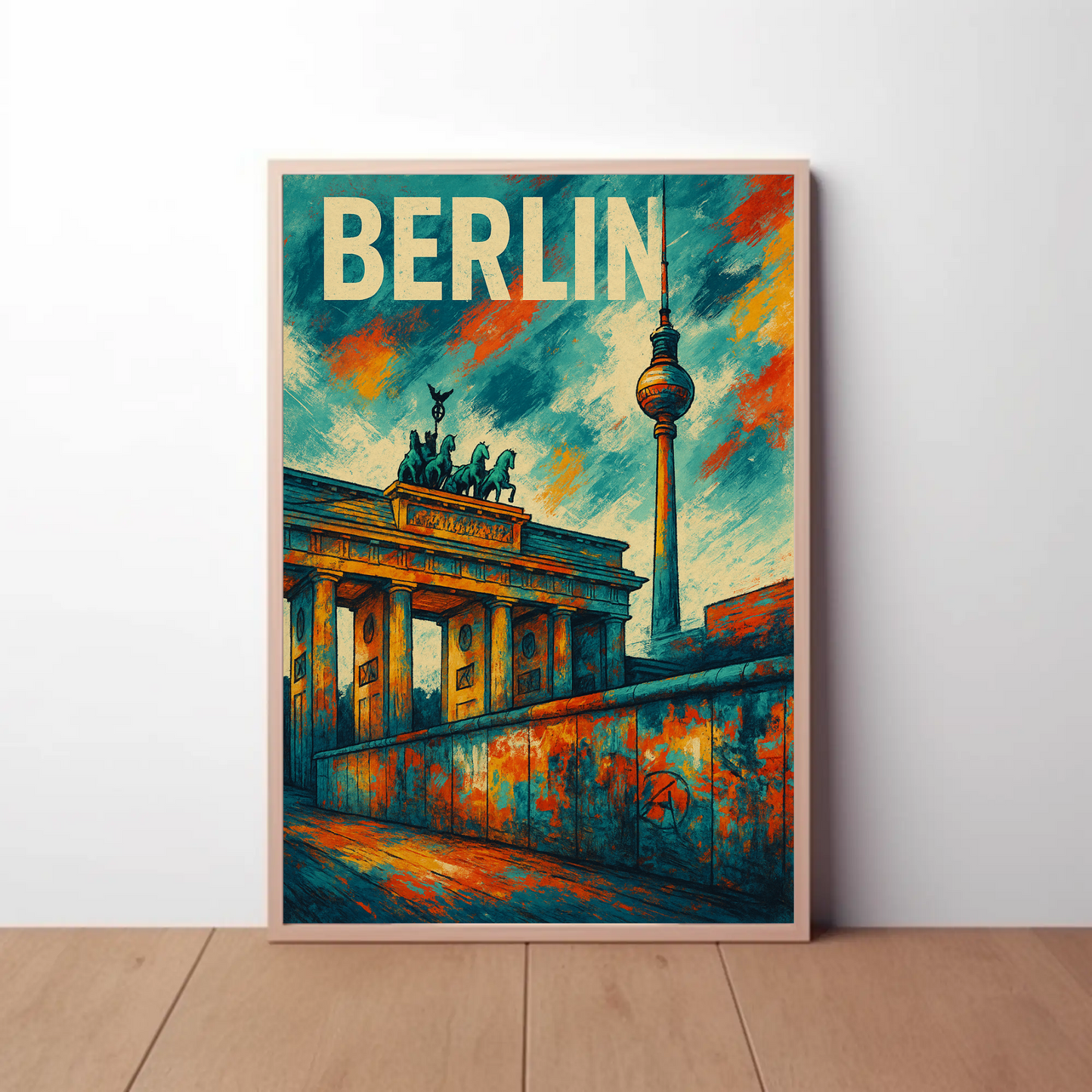 Berlin Landmark Urban Edge Travel Poster
