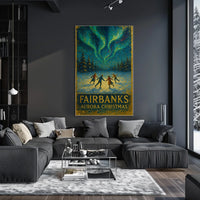 Fairbanks Aurora Christmas Poster
