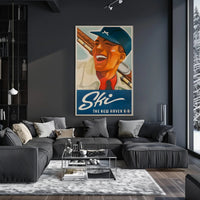 Vintage Ski and New Haven Travel Poster PosterGoat