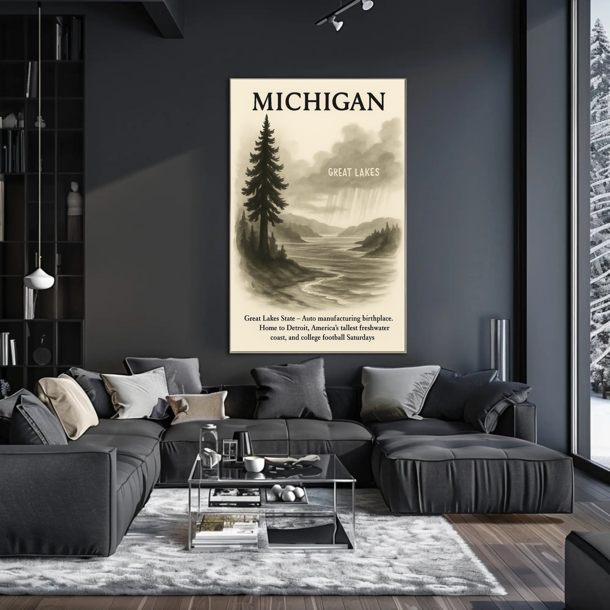 Michigan The Great Lakes State Poster PosterGoat