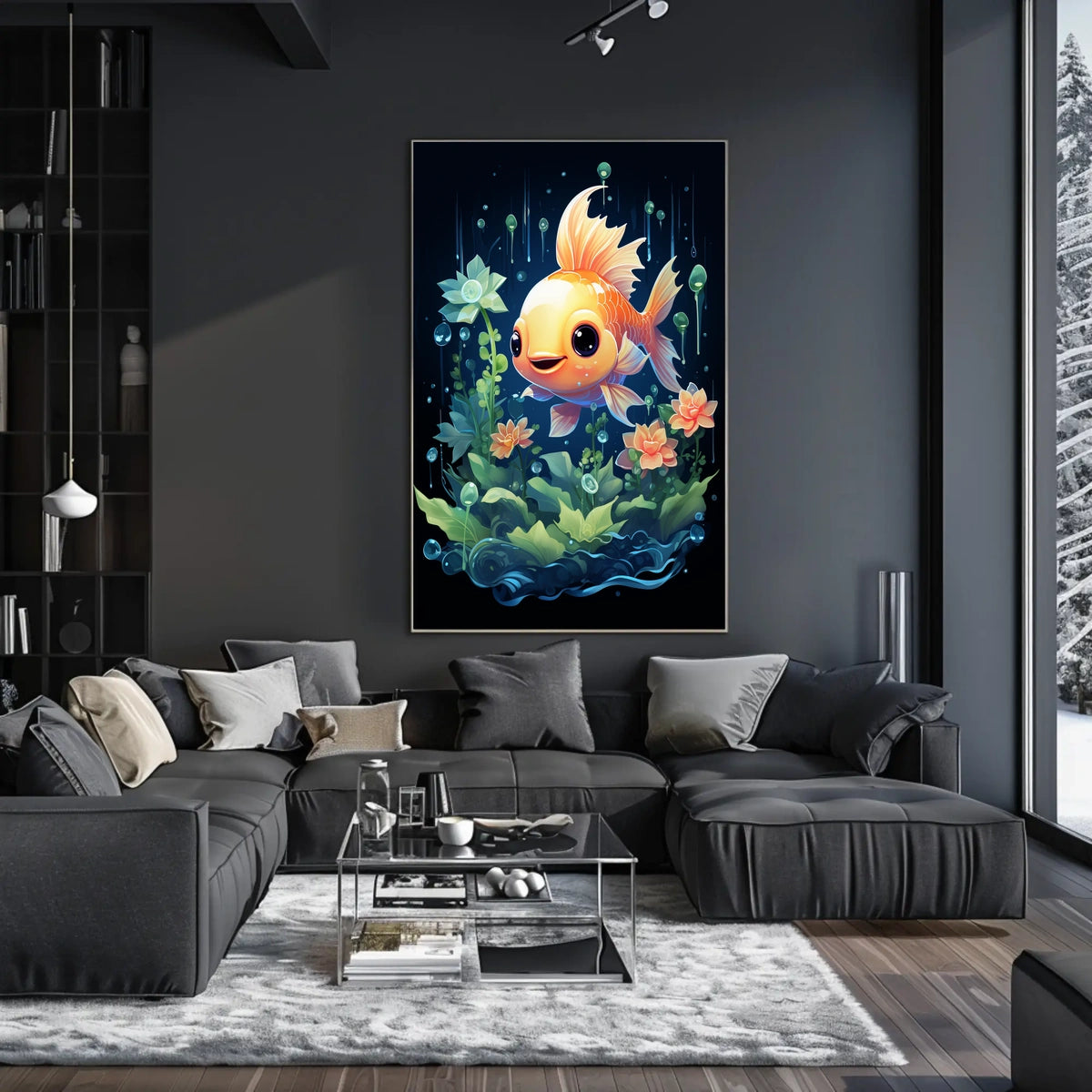 Enchanted Waters Underwater Goldfish Serenity Poster