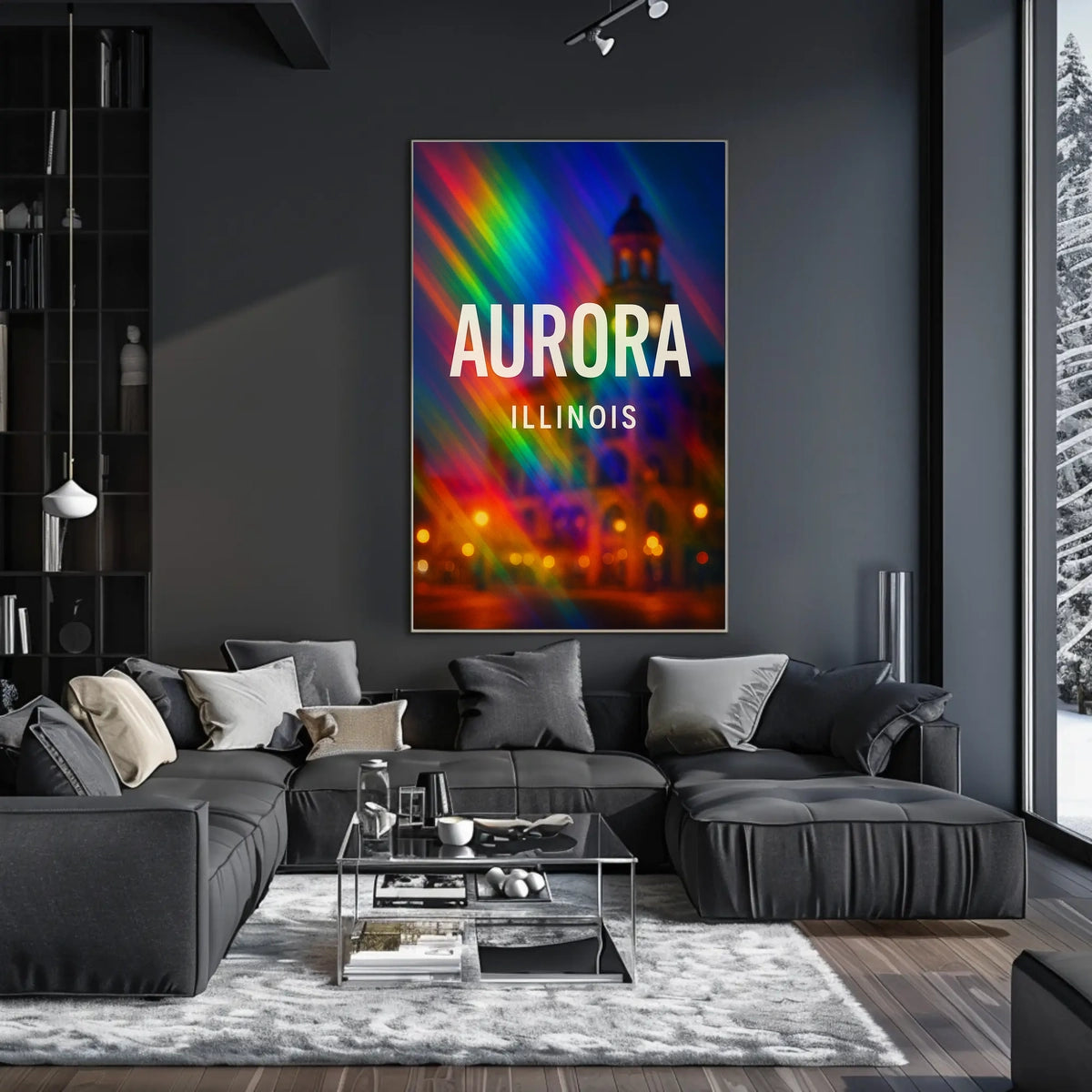 Aurora Illinois Scenic Wanderlust Photography Poster