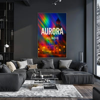 Aurora Illinois Scenic Wanderlust Photography Poster