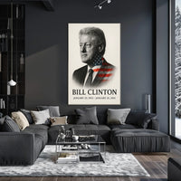 Bill Clinton 42nd President of the United States Reflections Poster