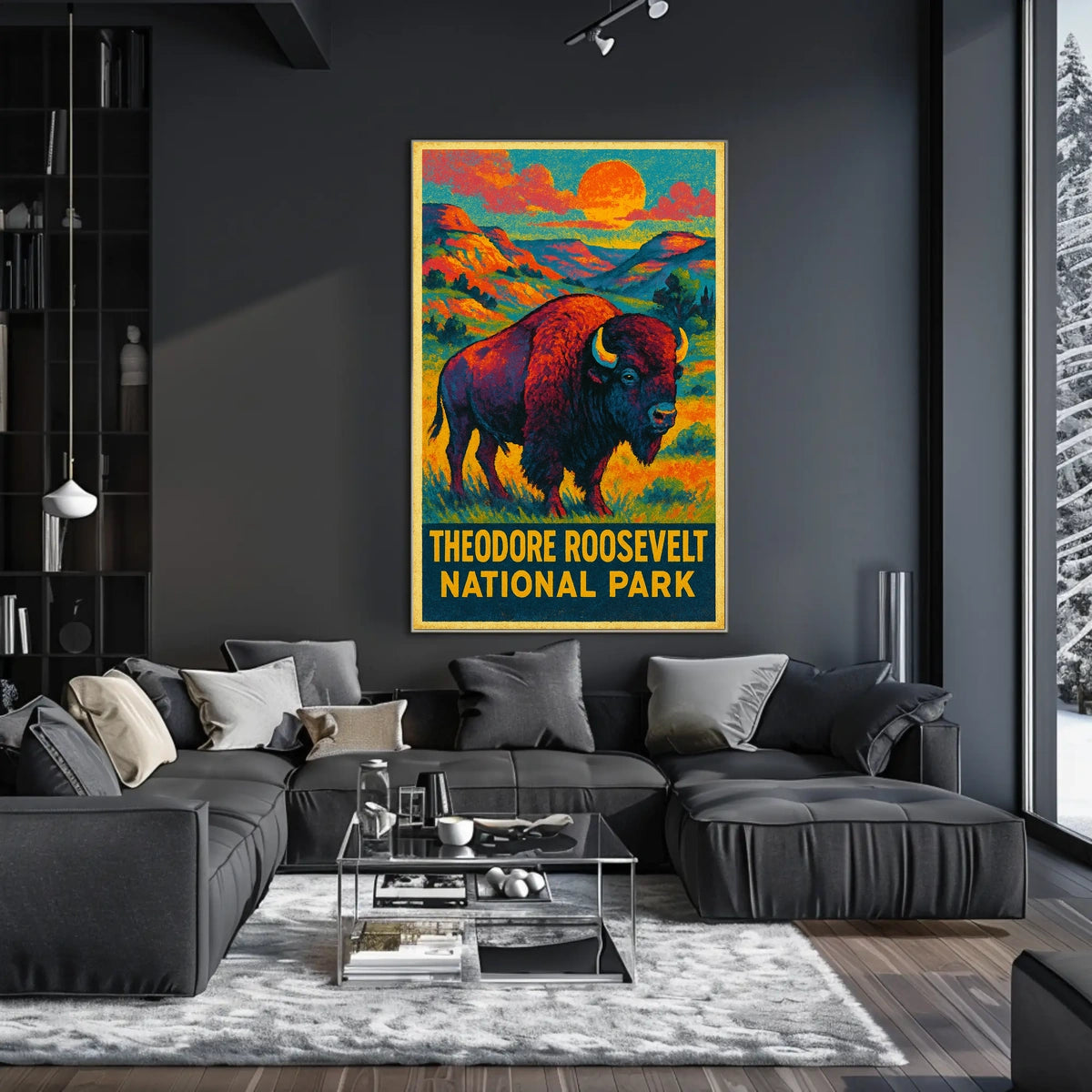 Roosevelt National Park Vintage Travel Collector Poster