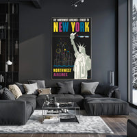 Fly Northwest Airlines Poster Vintage Travel Wall Art