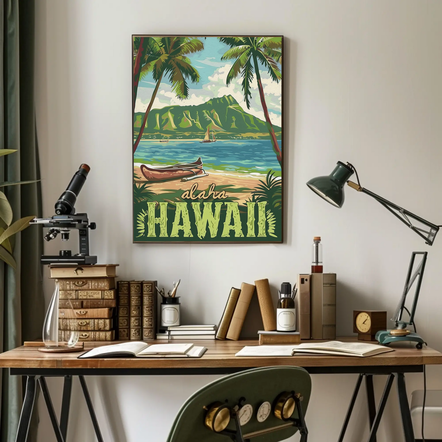 Vintage Poster Aloha Hawaii Beach