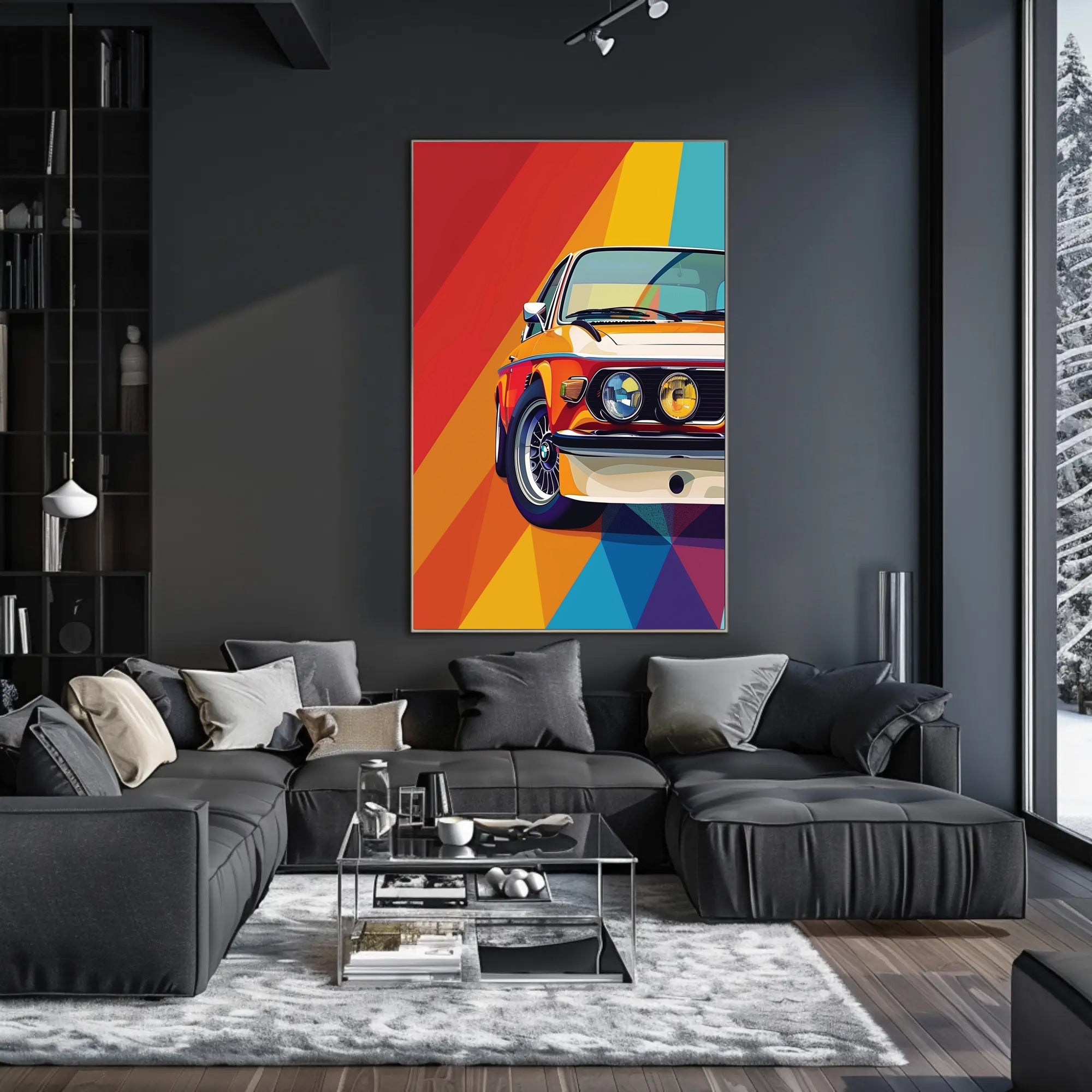 Classic Car Pop Art Poster with Retro Aesthetic PosterGoat