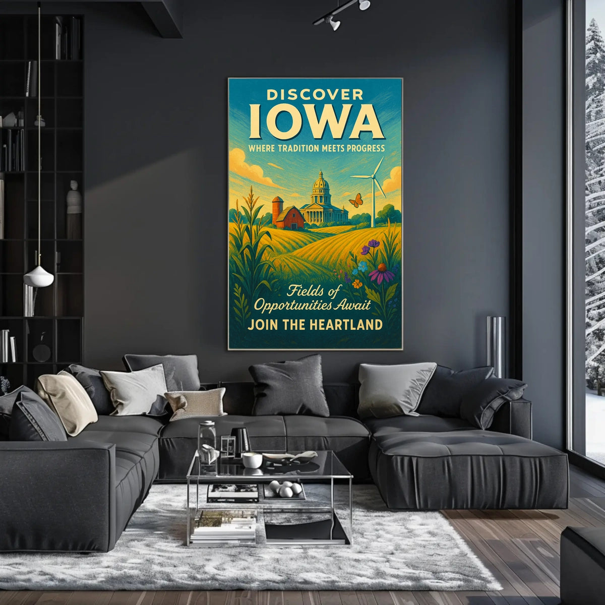 Discover Iowa Where Tradition Meets Progress Poster