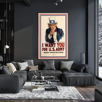 Uncle Sam Patriotic Military Recruitment Poster PosterGoat