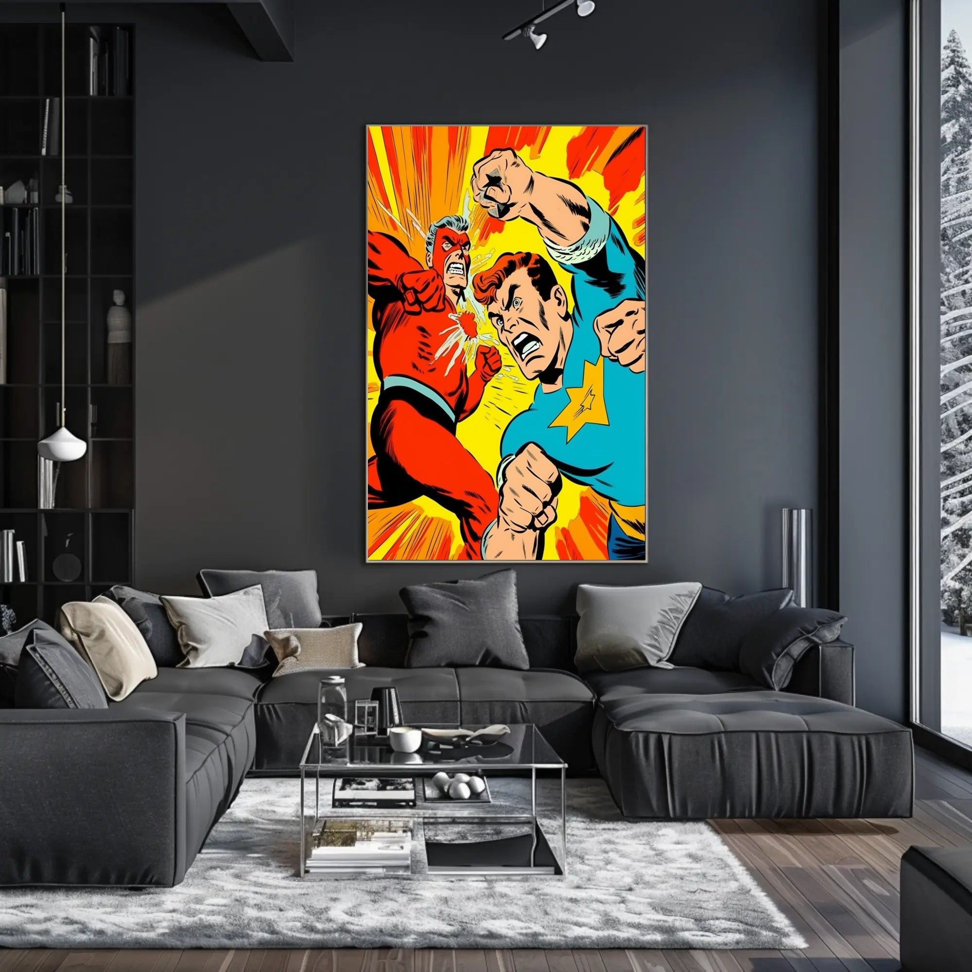 Epic Superhero Showdown Poster