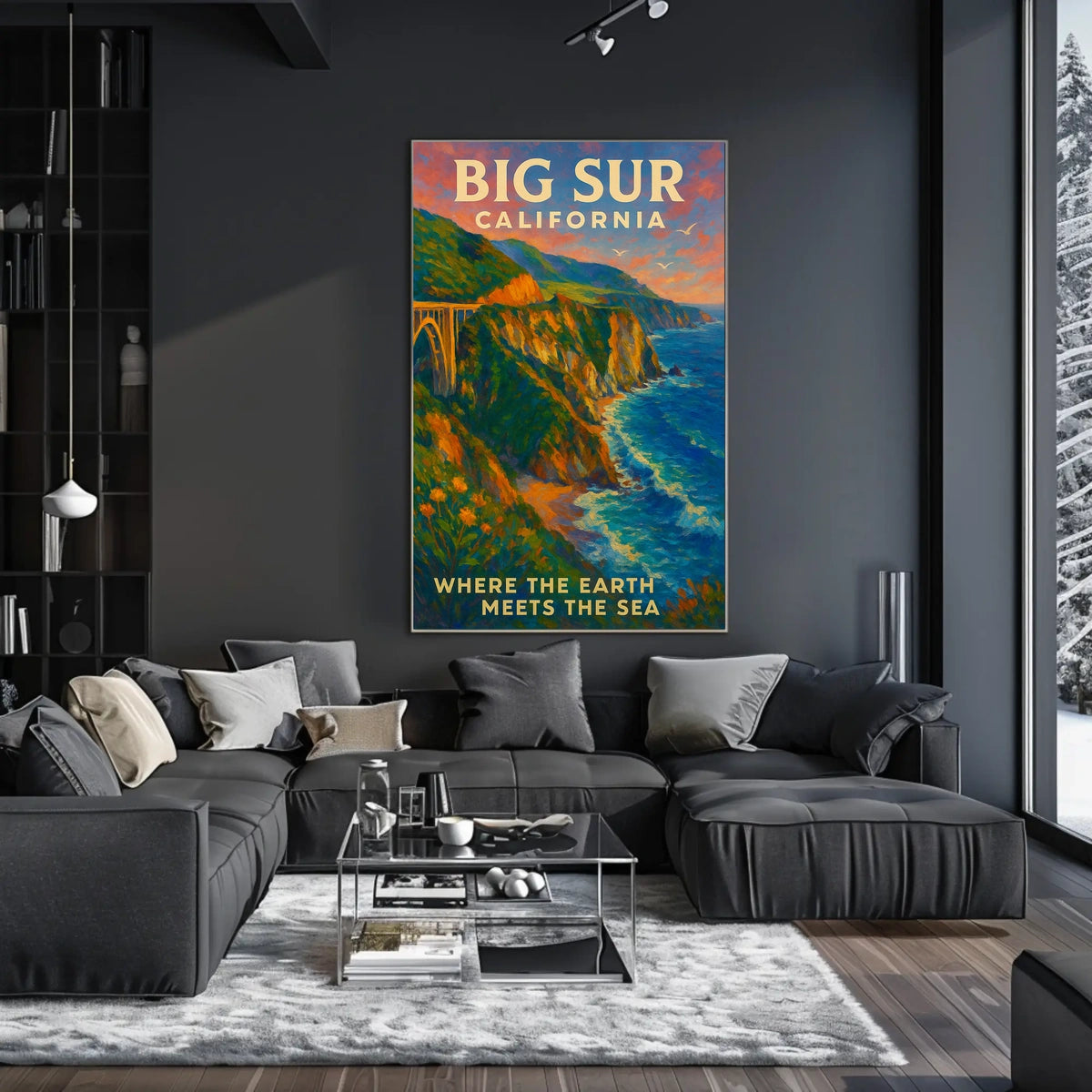 Big Sur California Poster Majestic Ocean View Nature Lovers