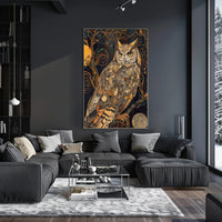 Intricate Owl Fantasy Surrealism Art Print Fantasy or Mythology Poster