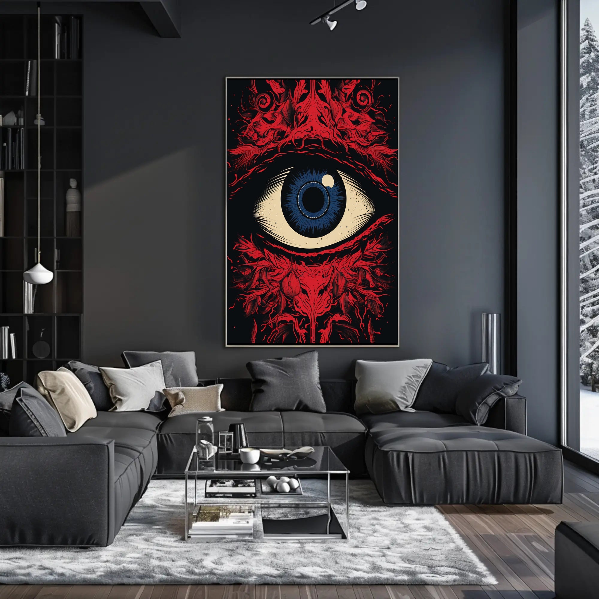 Eye of Observation: Surreal Intricate Abstract Artistic Poster