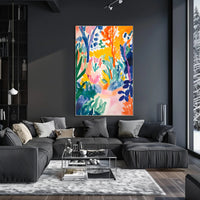 Vibrant Watercolor Forest Scene Abstract, Artistic, or Pop Culture Poster