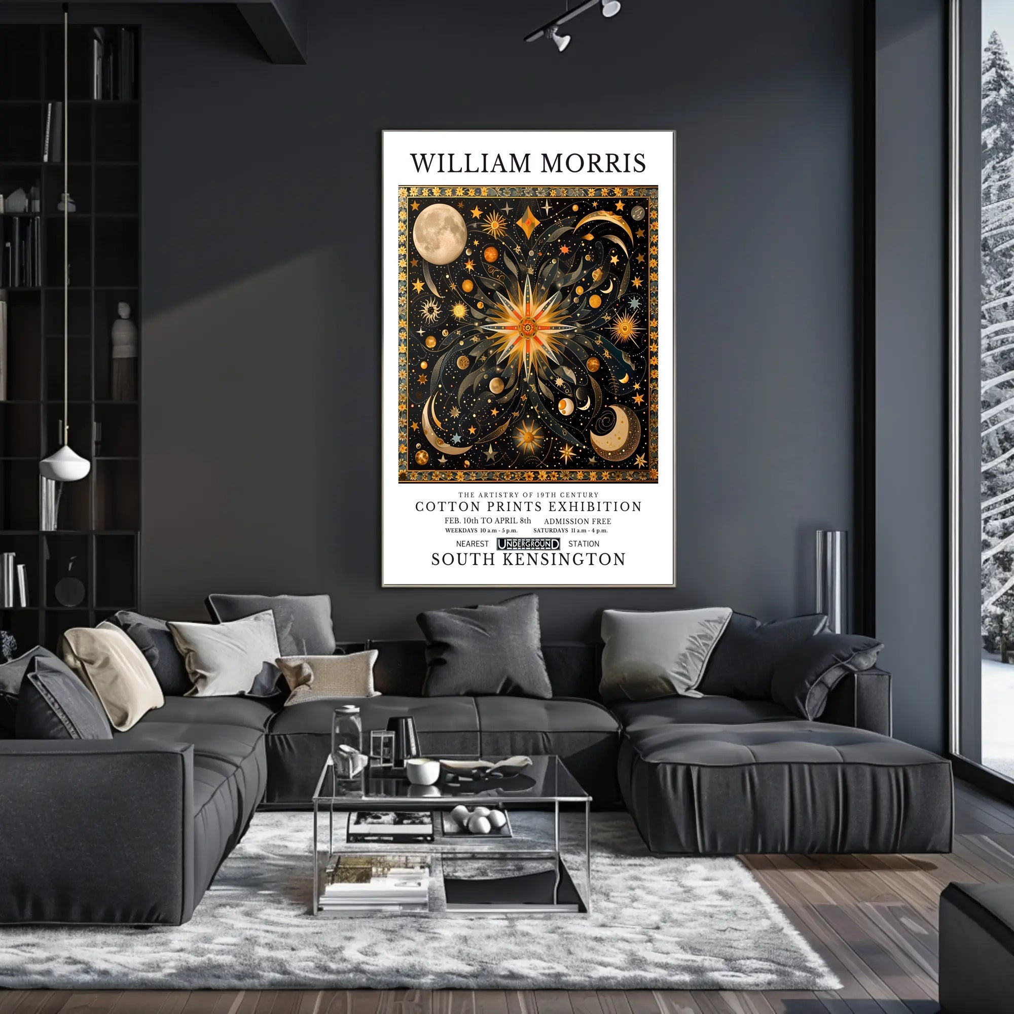 William Morris Cotton Prints Exhibition Poster