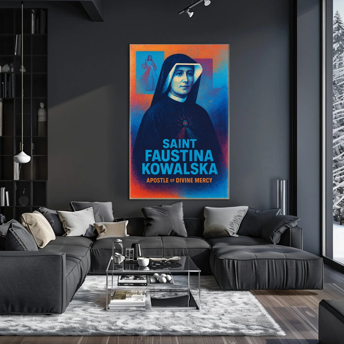Saint Faustina Kowalska Apostle of Divine Mercy Poster