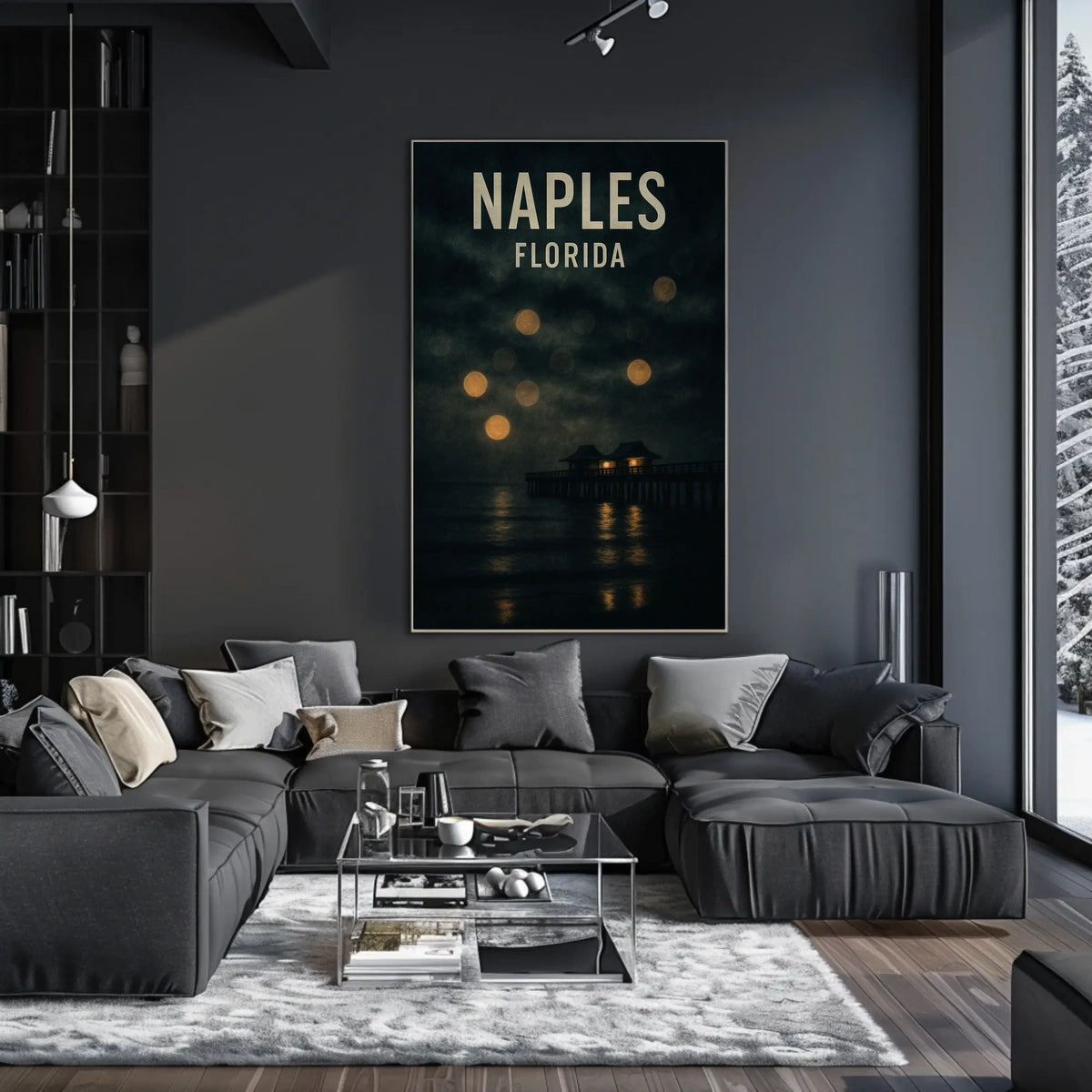 Naples, Florida Serene Nightscape Poster