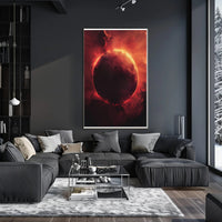 Celestial Red Planet Sci-Fi Art Poster PosterGoat