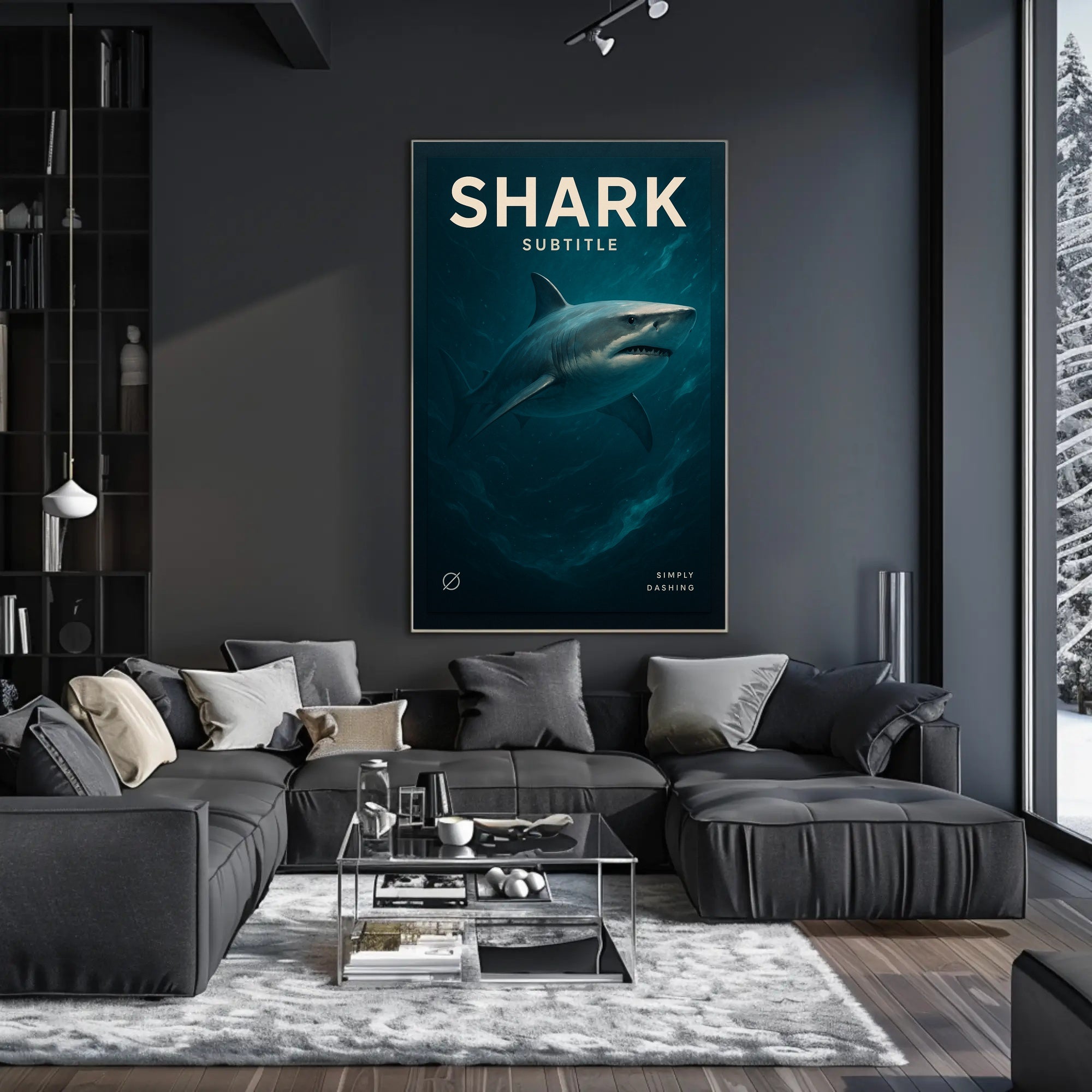 Shark Simply Dashing Poster PosterGoat