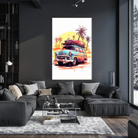 Retro Surf Adventure Poster