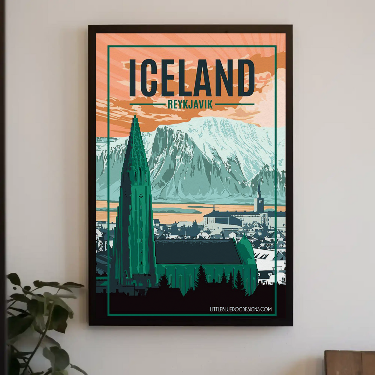 Reykjavik Iceland Travel Poster