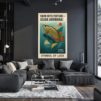 Swim with Fortune Asian Arowana Poster