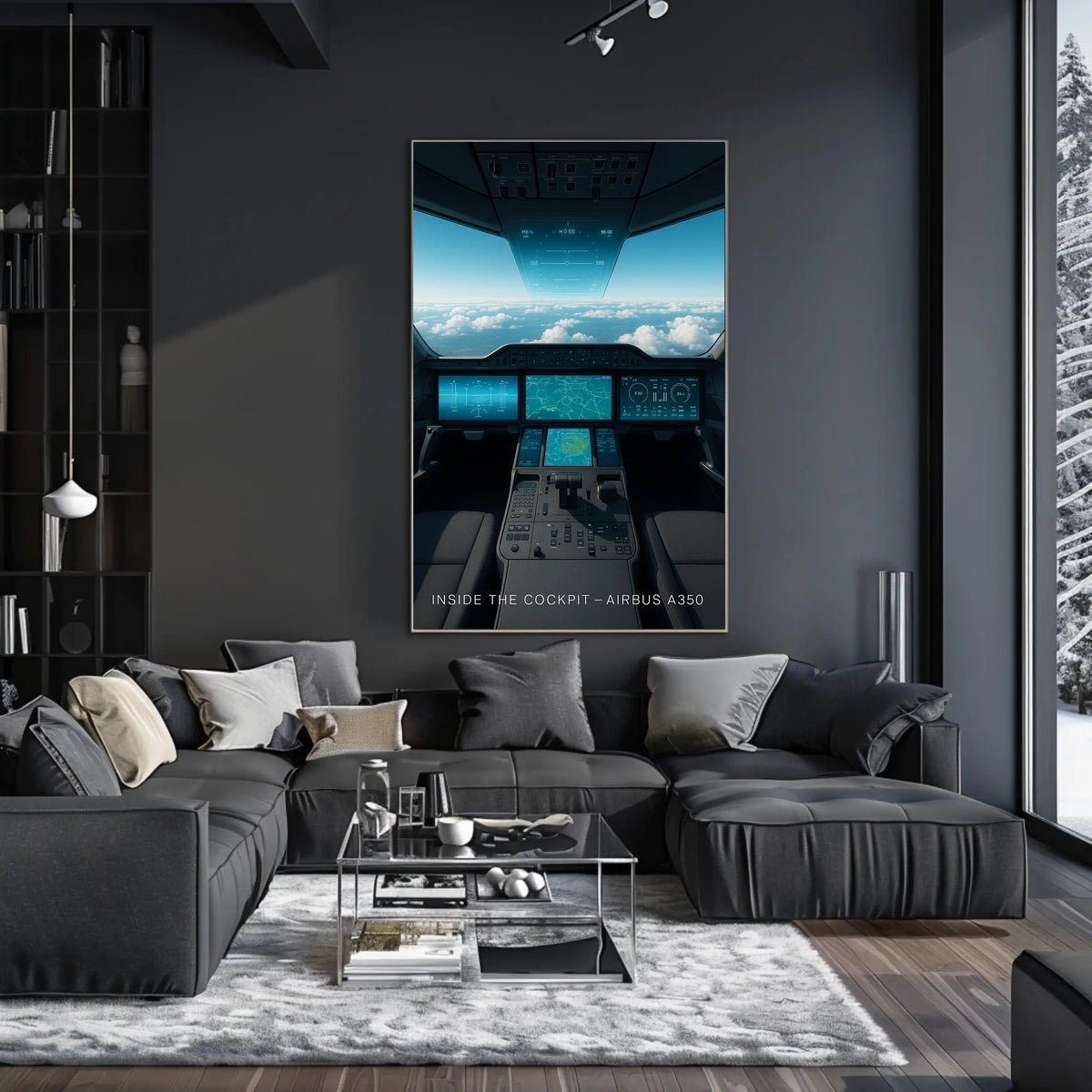 Inside the Cockpit Airbus A350 Poster