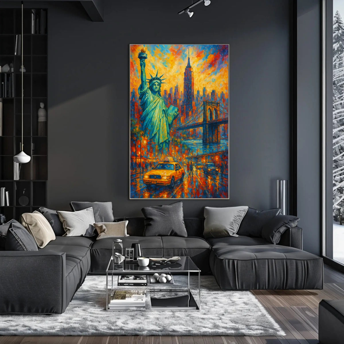 Vibrant New York Cityscape Poster For Modern Home Decor