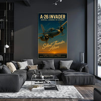 A-26 Invader Vintage Aviation WWII Poster