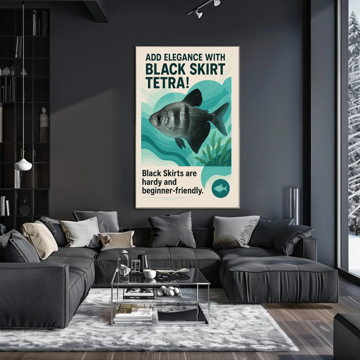 Add Elegance with Black Skirt Tetra Poster