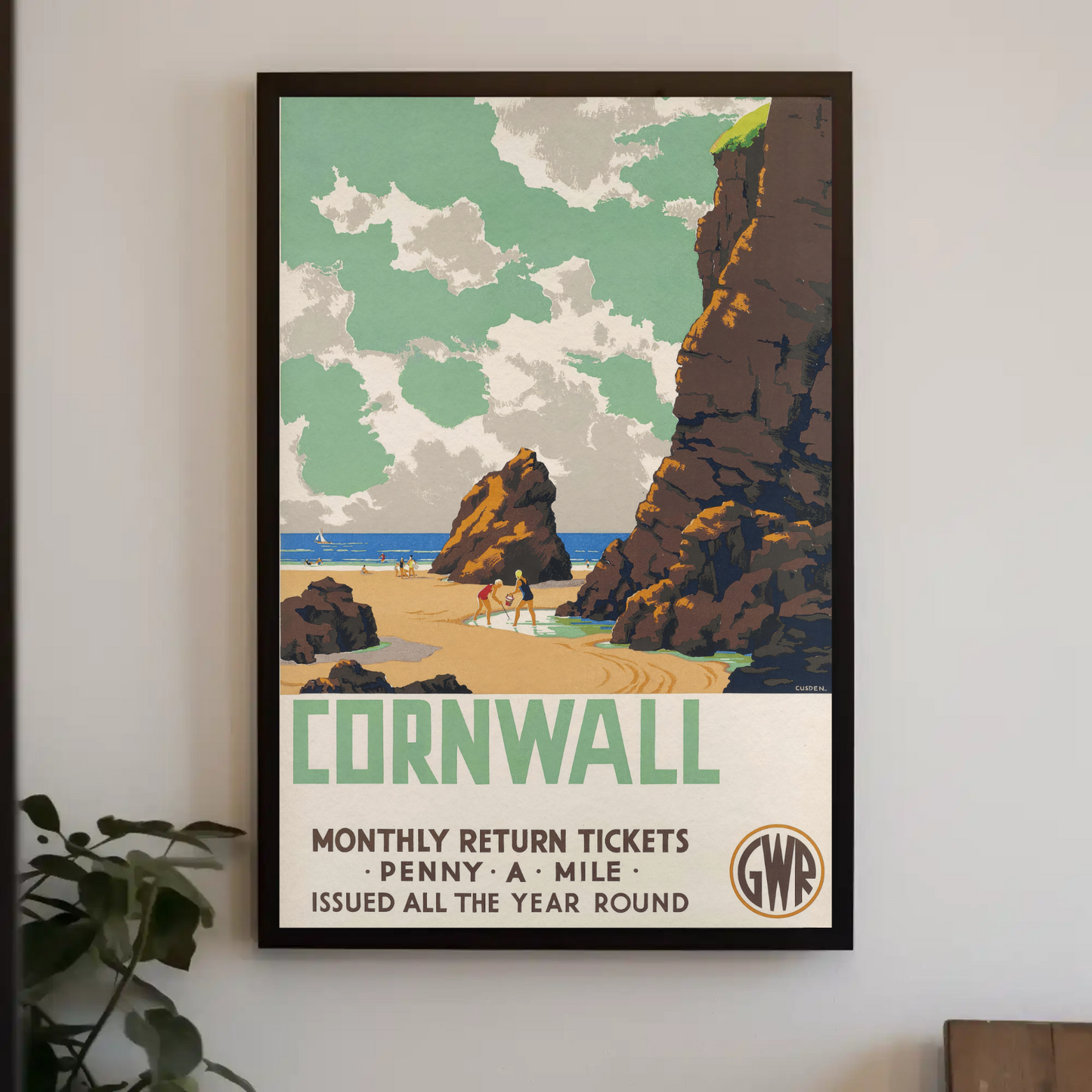 Cornwall - Great Western Railway Vintage Travel Poster