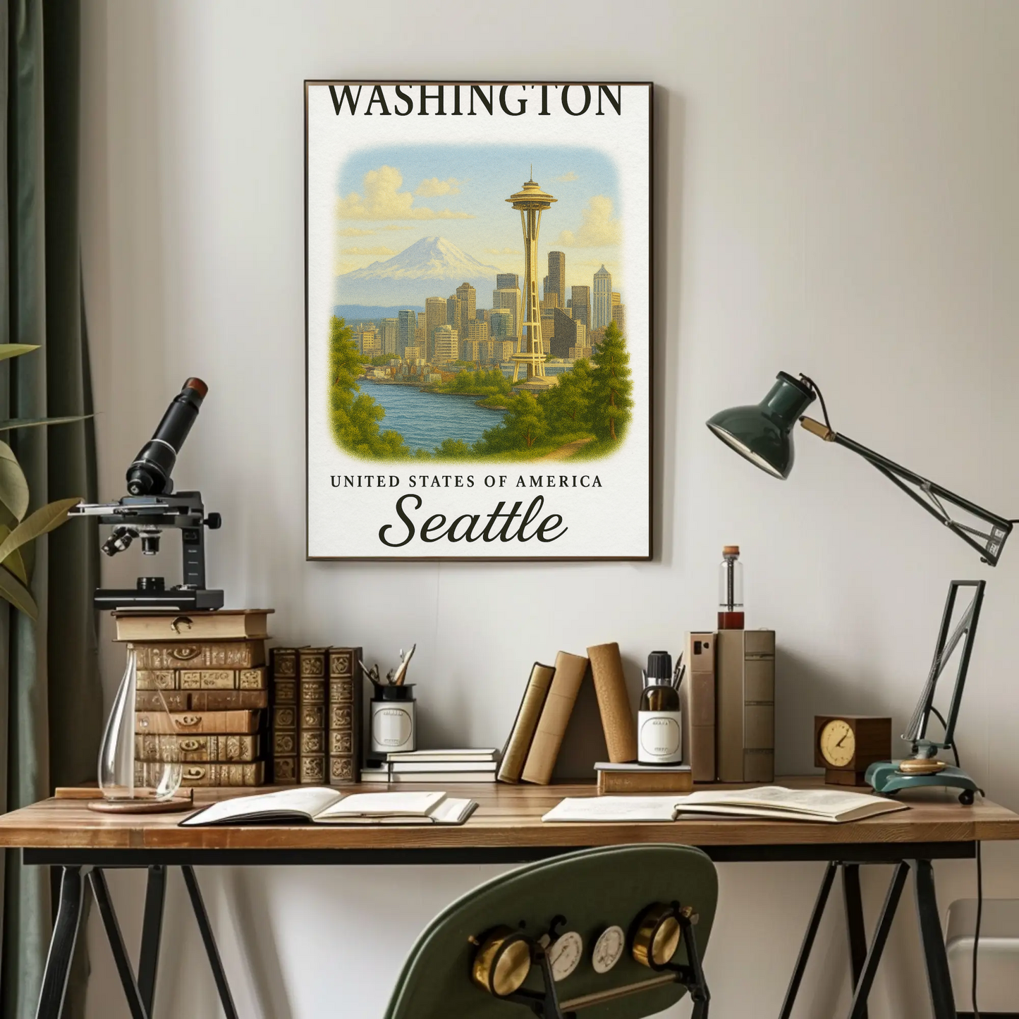 Washington, Seattle Signature Series Vintage Travel Poster