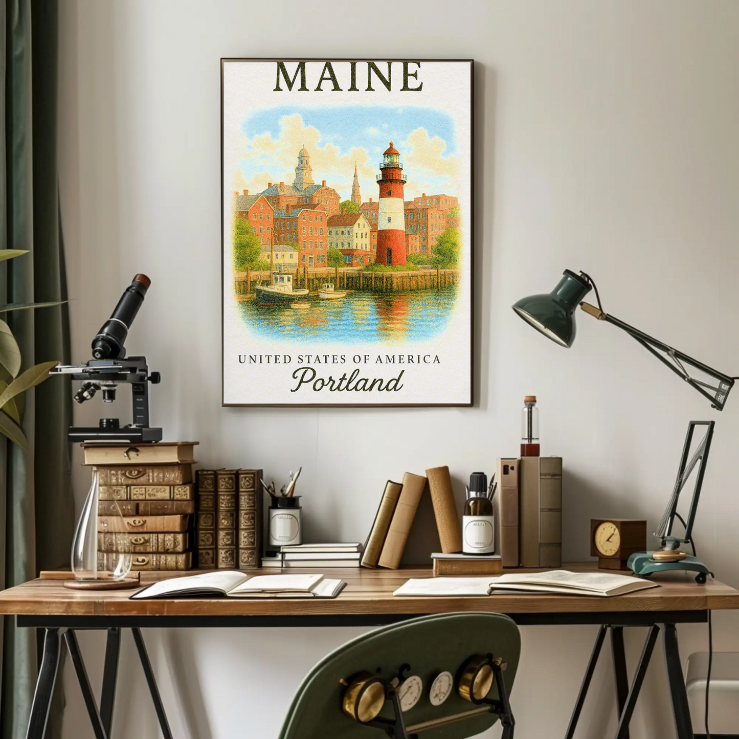 Maine, Portland Signature Series Vintage Travel Poster