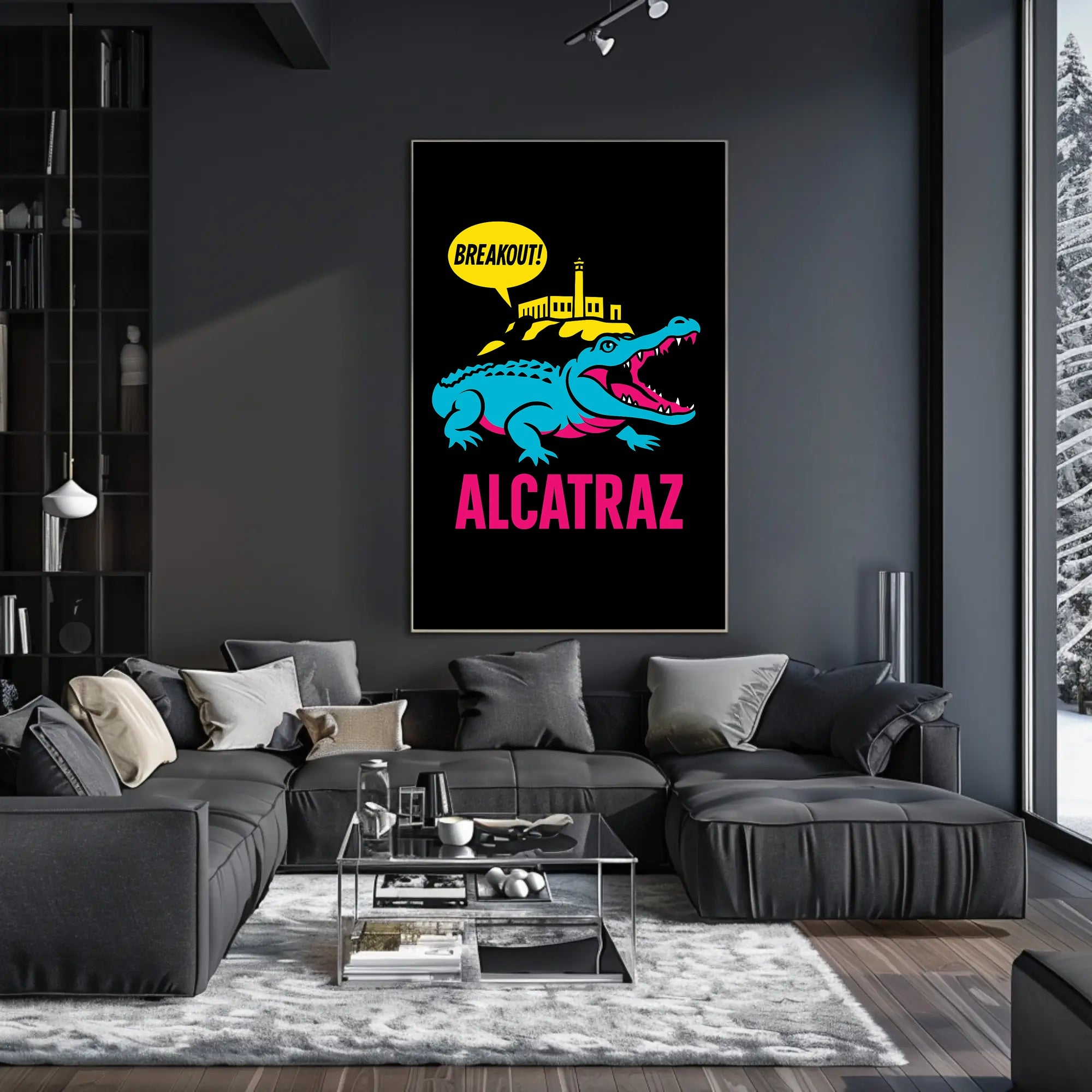 Breakout from Alcatraz Poster PosterGoat
