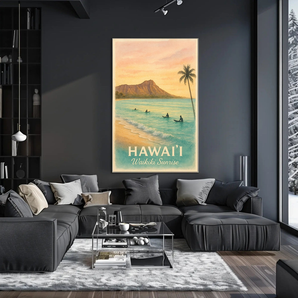 Hawaii Waikiki Sunrise Poster