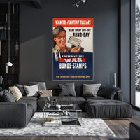 Wanted Fighting Dollars Vintage Poster Art Print for Home Decor PosterGoat