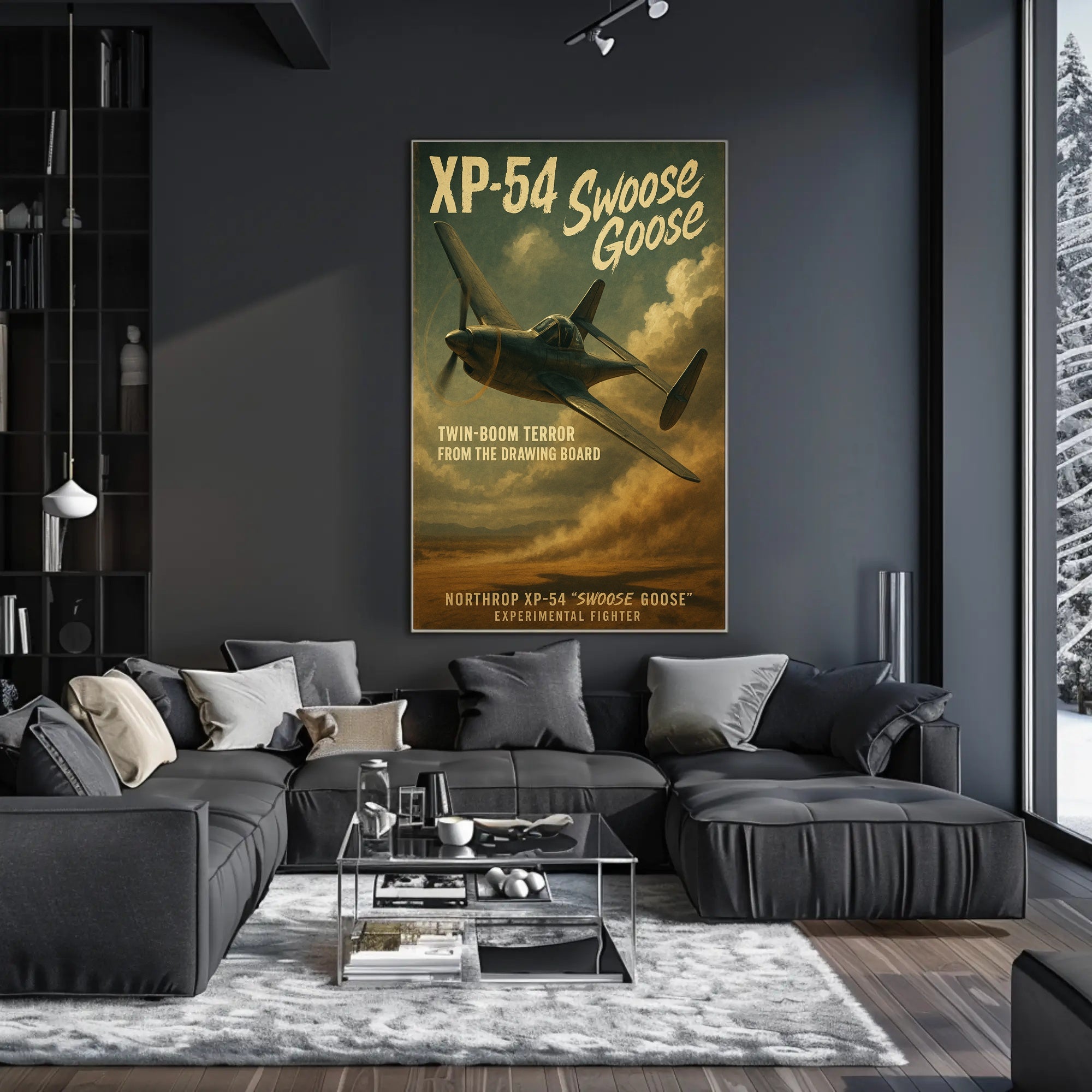 XP-54 Swoose Goose WWII Era Aviation Artwork