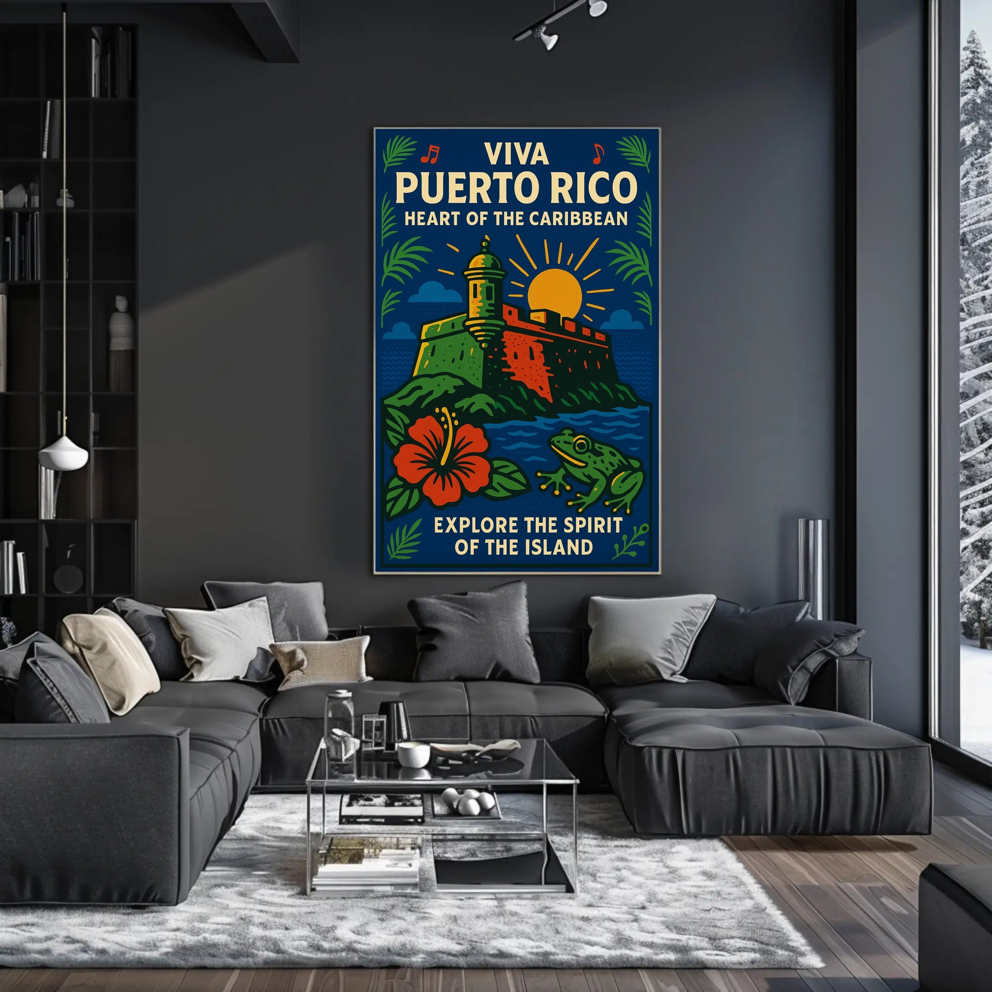 Viva Puerto Rico Heart of the Caribbean Poster PosterGoat