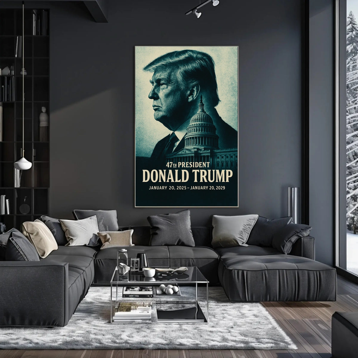 Iconic Donald Trump 47th President Leadership American History Scenic Art Poster