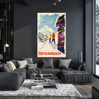 Österreich Winter Adventure Poster PosterGoat