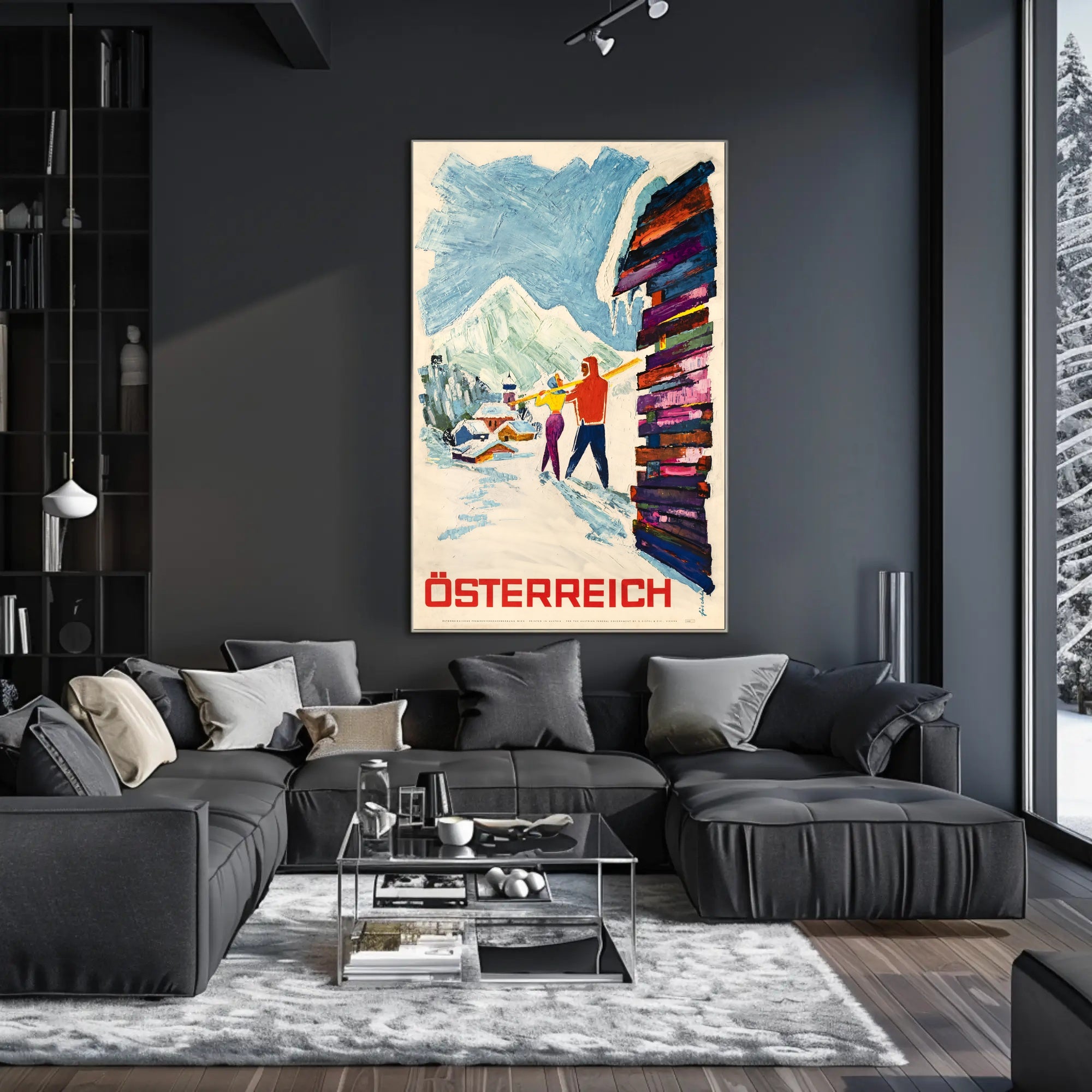 Österreich Winter Adventure Poster PosterGoat