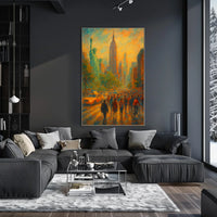 New York Cityscape Poster Abstract Urban Travel Wall Art