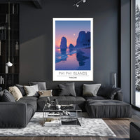 Phi Phi Islands Tranquil Landscape Travel Poster