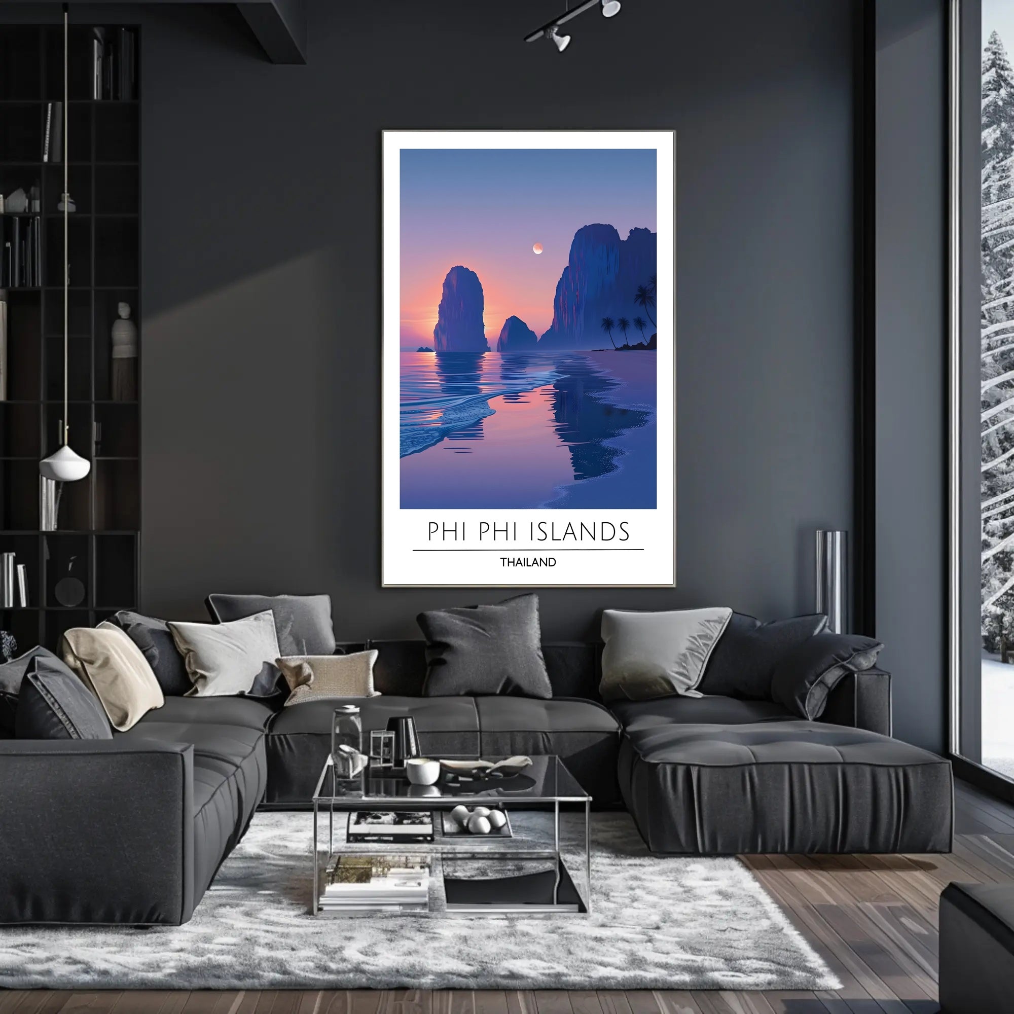 Phi Phi Islands Tranquil Landscape Travel Poster