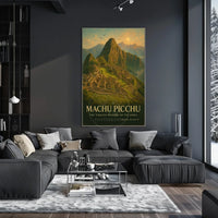 Machu Picchu Vintage Art Travel Poster
