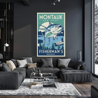 Montauk Fisherman’s Paradise Retro Travel Poster