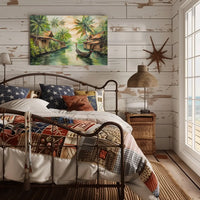 Tropical Tranquility: Southeast Asian Waterway Poster