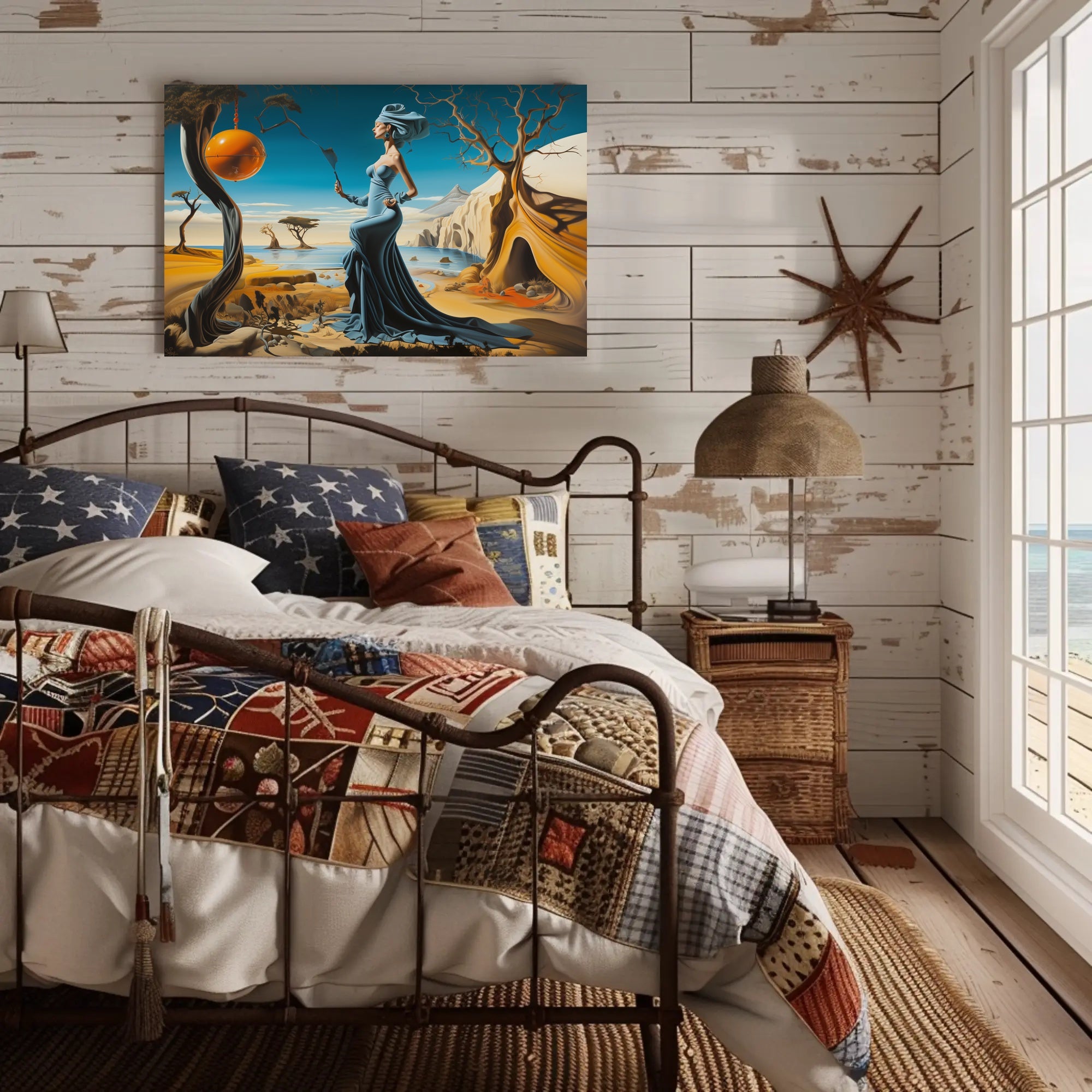 Dreamlike Coastal Surrealism: Surrealistic Artistic Poster